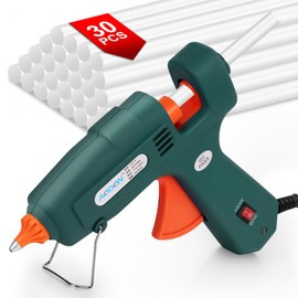 Flintronic Hot Glue Gun, Fireproof Hot Glue Guns with 30pcs Glue Sticks (11 x 200 mm), Mini Hot Glue Gun kit, Fast Heating for Kids DIY, School Craft Projects, Holiday Decorationn