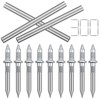 Baxcdyswe Pack of 300 Seamless Nails with Double-Headed Base Thread,
