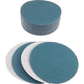 Starcke Premium 8 Inch Hook and Loop Grip Sanding Discs - No Hole Blue Zirconia - for Wood Floors (50, 36 Grit)