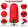 Upright Christmas Tree Storage Bag with Adjustable Straps, Zipper &