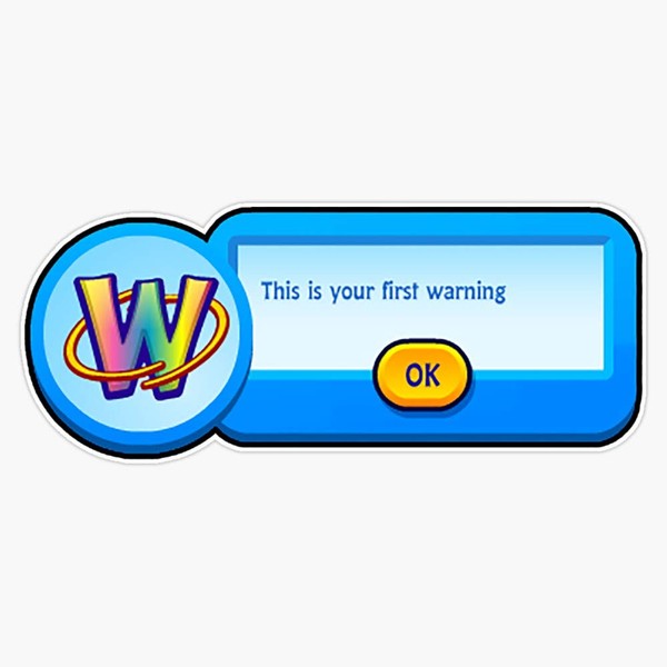 Webkinz Warning Bumper Sticker Window Vinyl Decal 5"