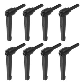 sourcing map 8pcs Adjustable Clamping Lever Handles M8 x 25mm Male Thread Bolt Knobs Rotating Screw Locking Quick Release Ratchet Push Button Handle, Black