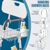Velarionna Shower Caddy Hanging, Stainless Steel Showers Organizer Rack with