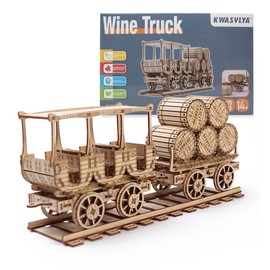 3D Wooden Puzzles Wine Truck Model Kits, Wooden Train Sets for Adults and Teens, Educational Brain Teaser Assembly Model, Gifts for Christmas/Birthday