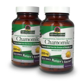 Nature's Answer Chamomile Flower 90 Vegetarian Capsules | Relaxation Support | Helps with Digestion | Natural Calming Aid (Pack of 2)