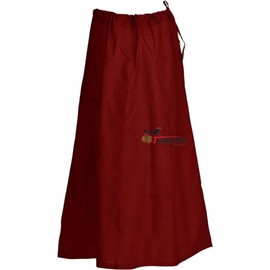 Third Eye Export Sari Petticoat Cotton Stitched Adjustable Waist Saree Underskirt Lining Skirt, Burgundy, One Size