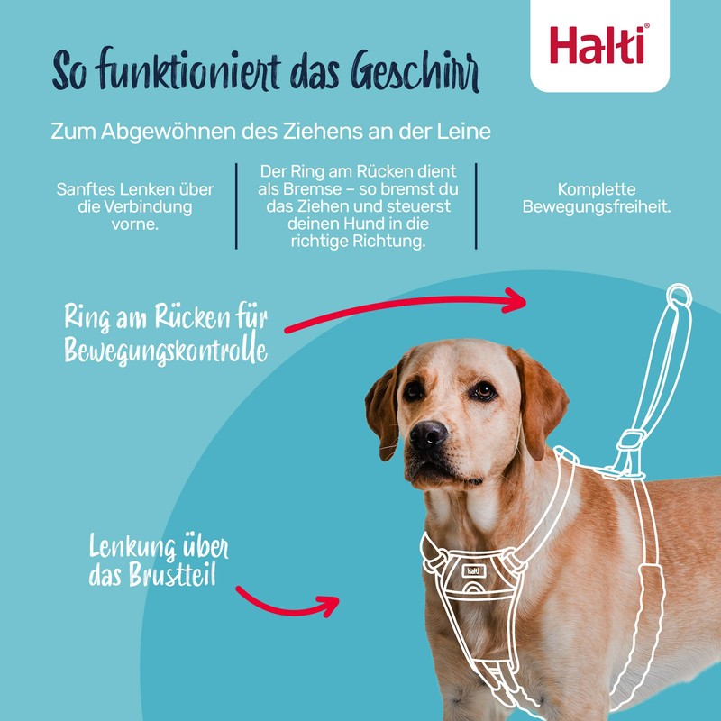 HALTI No Pull Anti-Pull Harness - Prevents Your Dog from