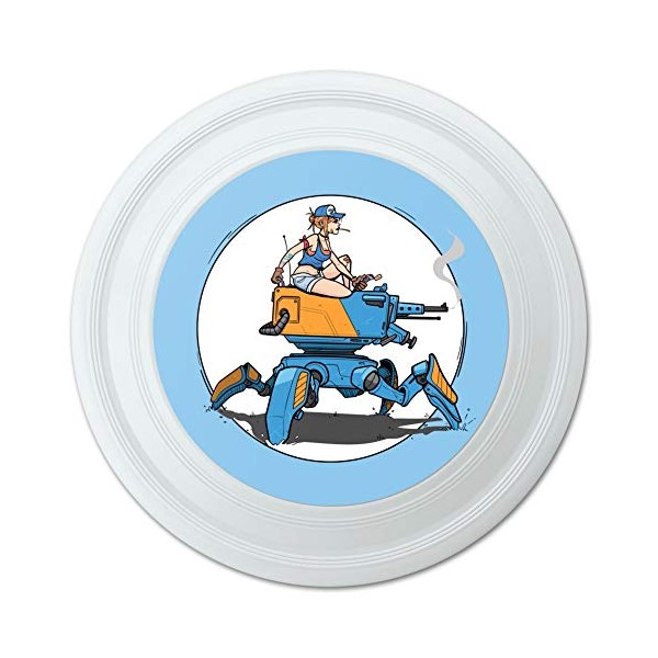 GRAPHICS & MORE Mechanic Girl Riding Mecha Robot Tank Mech