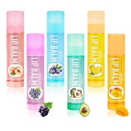 6PCS Jelly Lip Balm Set,Lightweight Tinted Lip Balm Long Lasting Moisturizing Lipgloss Set for Women,Hydrating Mini Lip Mask Set A