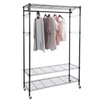 Oliote Rod Garment Rack 3 Tier Metal Wire Shelving Hang