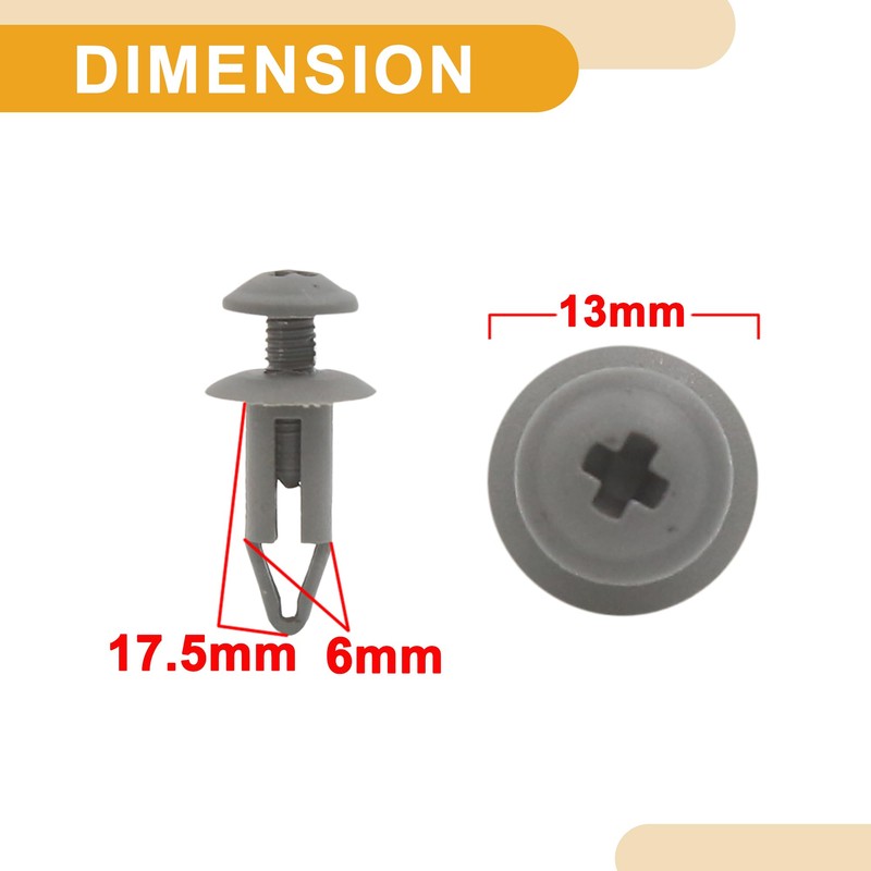 Partuto 30 Pcs 0.83 x 0.51Inch Universal Clip Rivets Fastener