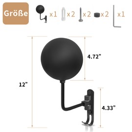 SDLDEER Motorcycle Helmet Mount Wall, 1 Piece Versatile Helmet Mount, Wall Mounted Helmet Holder Wall for Motorcycle Helmet, Jacket, Caps, Rugby Helmet