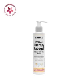 Lantz Copenhagen Hydrated Gold Glow Boost – Lichttherapie-Gel mit Niacinamid, Glycerin & Citrus-Extrakt – Feuchtigkeit, Glow & Hautschutz, 200ml