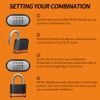 WULALACK 4 Digit Heavy Duty Combination Lock, Weatherproof Combo Padlock