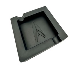 7" Lotus Armstrong Two Cigar Rest Cigar Ashtray Unbreakable Silicone Patio/Outside/Indoor/Home Decor -Black