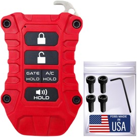 for Toyota Key Fob Case - Heavy-Duty Protective Shell - Precision Fit for Tundra, Tacoma, Sequoia & Corolla - Impact-Resistant & Stylish Upgrade - Enhanced Grip (Red Fob, Black Screws)