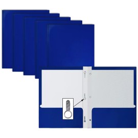 Better Office Products 25-Pack Glossy Blue 8.5 x 11-Inch File Folders with 3 ...