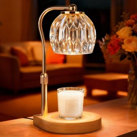 YDDQR Candle Warmer Lamp with Timer Dimmer Adjustable Height, Gift for Women Mom, House Warming New Home Cozy Decor, Wax Melt Warmer for Jar Candles with 2 Bulbs