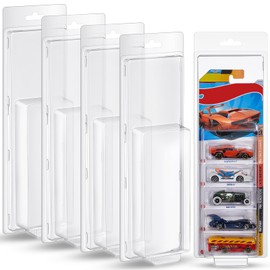 Wesiti 5 Pcs Diecast Blisters 5 Cars Compatible with Hot Wheels Protector Case Clear Storage Case for Mainline