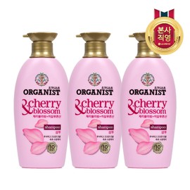 Elastin Organist Cherry Blossom Moisture Shampoo 500ml x 3 / 엘라스틴 오가니스트 체리블라썸 수분 샴푸500ml x 3개