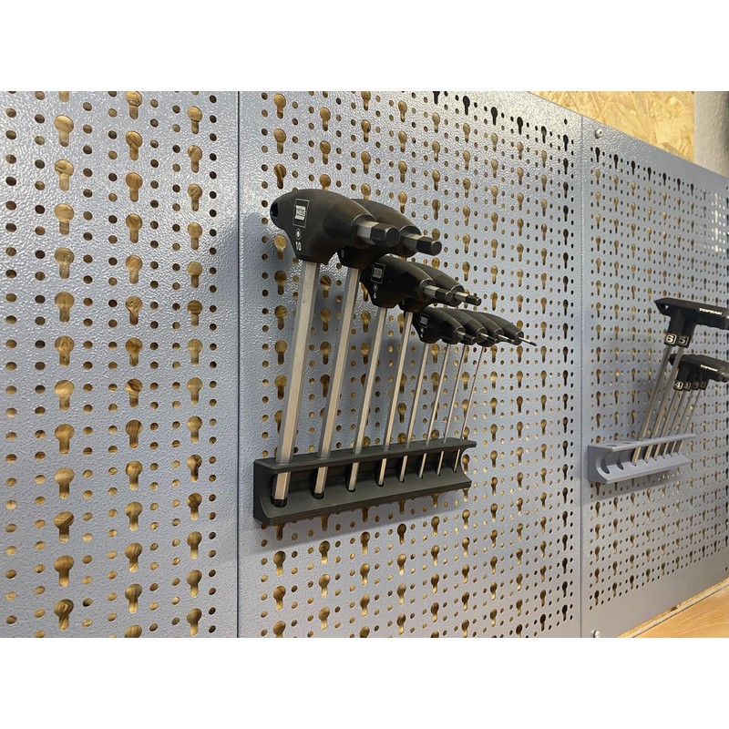 Hexagon Socket T-Handle Holder for Küpper Accessories Perforated Wall System