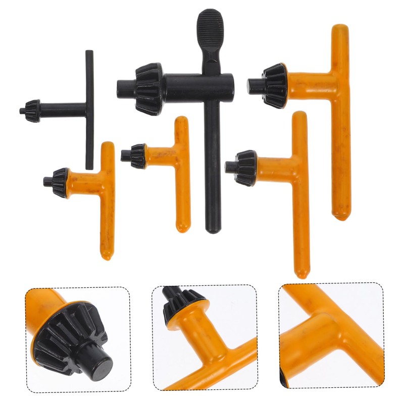 TEHAUX 6pcs Chuck Wrench for Electric Drill Press Replacement Tool