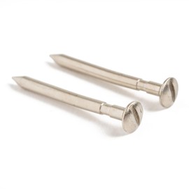 Pinewood Pro Machined 2.5 Degree Bent Axles with Easy Turn Screw Driver Slot | Pack of 2 | Polished, grooved, and Nickel-Plated axles | for Rail Riding or Canting Rear axles