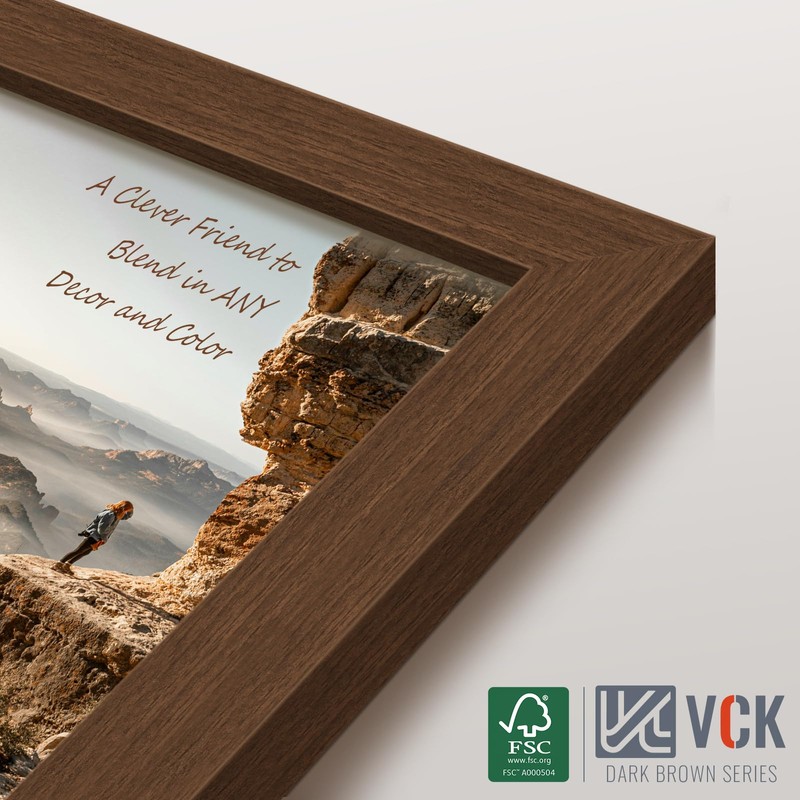 VCK 8x10 Frame Set of 5 - Brown, Solid Wood