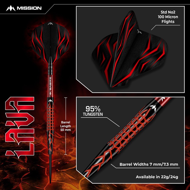 Mission | Lava Darts | Black & Red | Electro