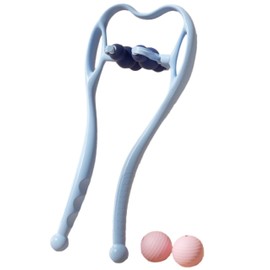[cmy select] ネックマッサージャー 肩こり 首 ツボ押し マッサージ 健康グッズ 揉みほぐし (neck massager-blue)