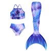 Mermaid Swimsuit Girls Bikini Swimsuit 3PCS Ruffle Top Bikini Bottoms