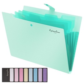 Expanding File A4, Expandable Folder with 5 Pockets, File Folder Organiser, Expand Document Organiser with Labels, A4 Expanding Folder, File Folder with Buckle for Schools, Offices