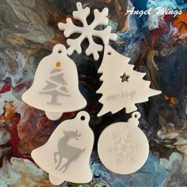 3pcs Moldes De Resina Para Navidad Molde Silicona Copo Nieve