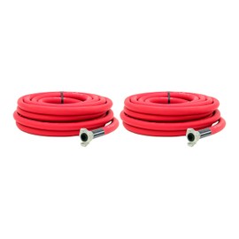 Jackhammer Rubber Air Hose Assembly with 3/4" Universal (Chicago) Couplings - 50ft - Pack of 2