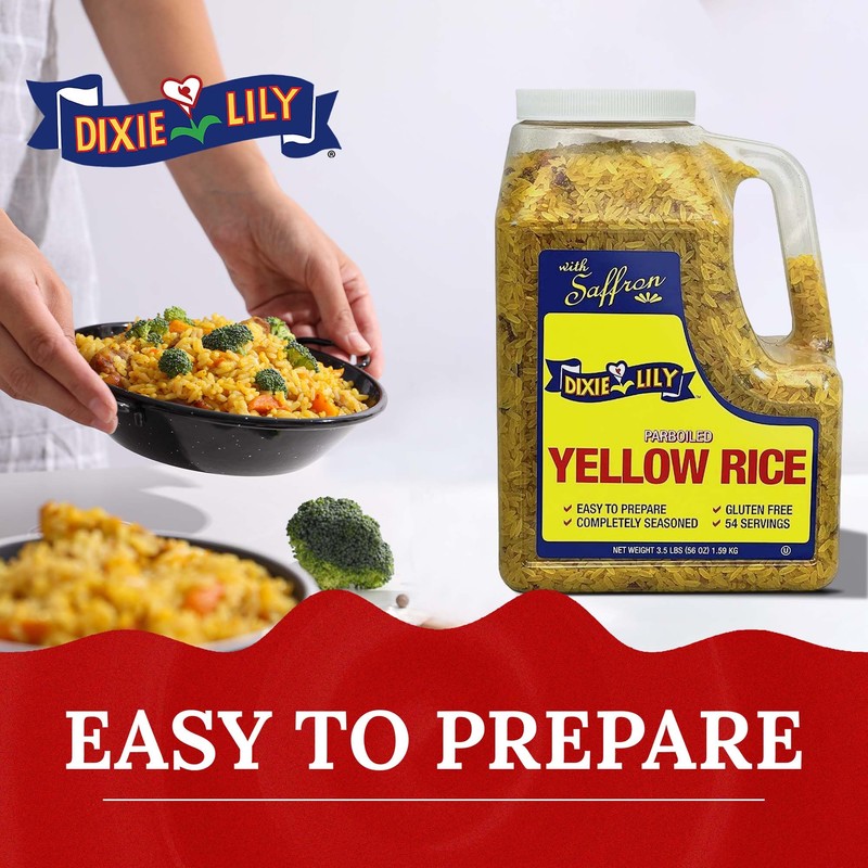 Dixie Lily Enriched Parboiled Yellow Rice Dinner, 3.5 Pound