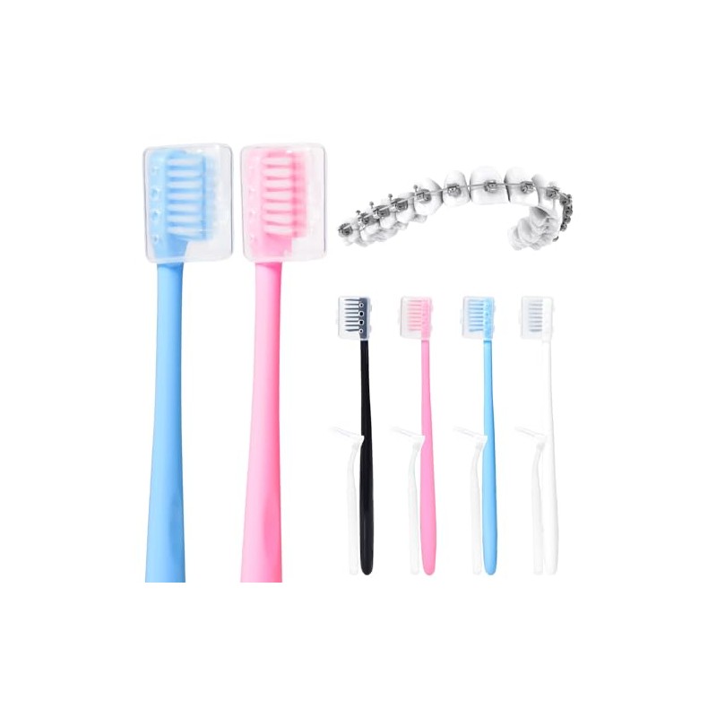 Y-kelin Cepillo de dientes de ortodoncia en forma de V,