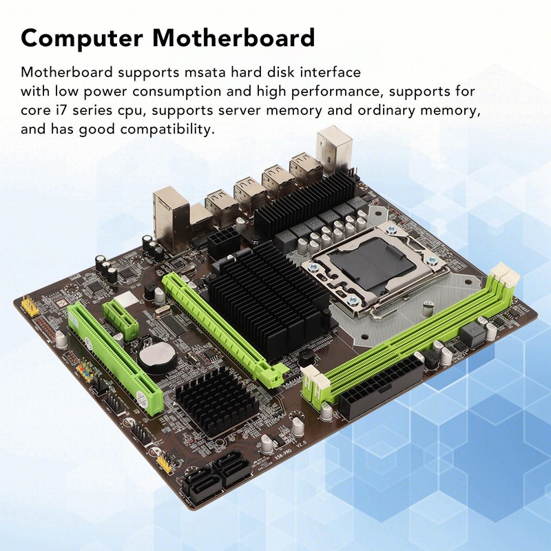 X58 Pro DDR3 Motherboard Dual Channel 2 DDR3 4 SATA2.0
