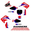 CR85 2003-2012 21 Style Red Full Graphic Kit custom numbers