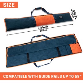 ZELARMAN Premium Guide Rail Bag, Double Side Track Saw Bag, Protective Carrying Case for 55-60 Inch Guide Rail Tracks