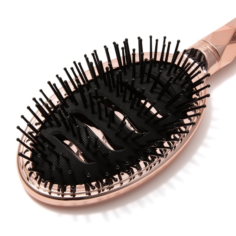 Francfranc Siv Bent Oval Hairbrush Shiny Pink Gold