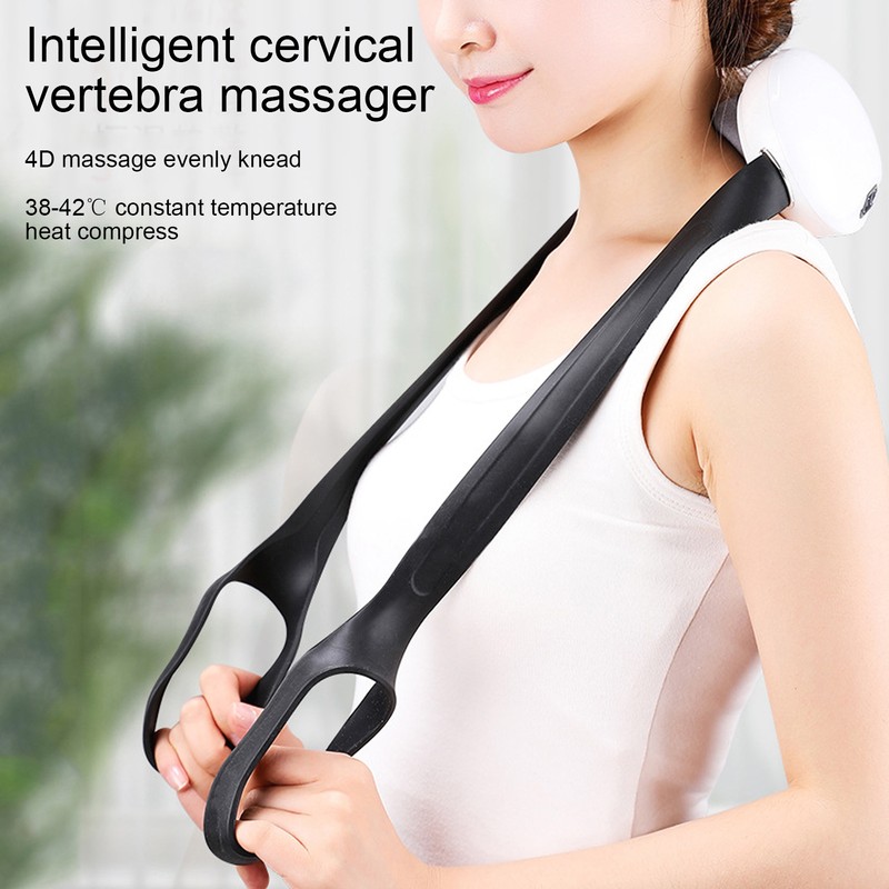 Electric Neck Massager Hot Compress Kneading Portable Cordless Neck Care
