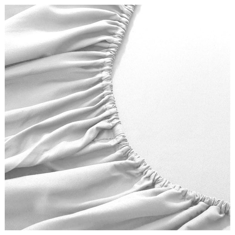 Prime Linens Extra Deep 30Cm Plain Fitted Sheet, Elastic Pocket