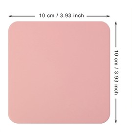 Mini Skater 3pcs Bar Coasters 10x10x0.2CM Square Silicone Coasters for Drinks Beverage Coffee Table Tea Coaster (Pink)