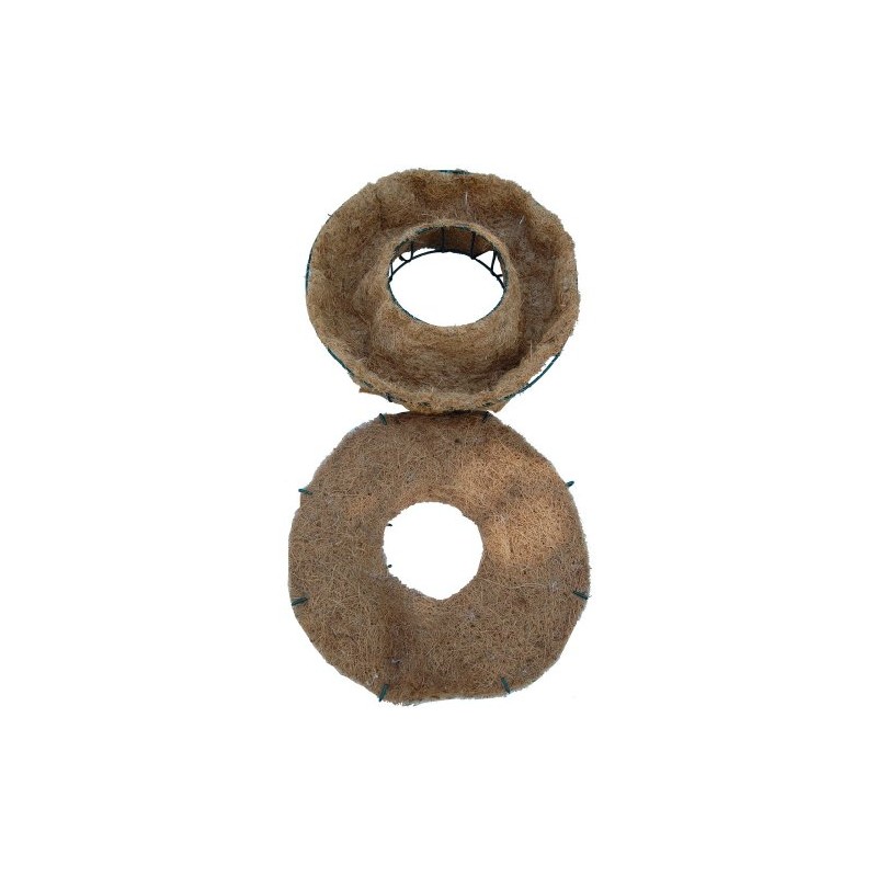 20" Living Wreath Wire Form with Coco Liner - 11"