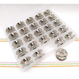 ACICE 25pcs in Bobbin Case Singer Class 66 Apollo (Steel) Sewing Machine Bobbins #172222