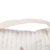 Cute Quilting Embroidered Pattern Diapers Bag Cotton Baby Stroller Zipper