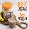 PBfit Chocolate PBfit Peanut Butter Powder 30oz Low Fat Protein