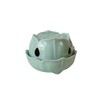 Ceramic Lotus Flower Oil Burner, Celadon Green, Decorative Aromatherapy Diffuser