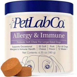 PetLab Co. Allergy & Immune Probiotic Dog Chews | 30 Soft Chews | Supports Seasonal Allergies, Immune Function & Gut Health in Dogs