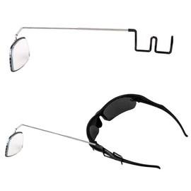 Yooha Bicycle Eyeglass Mirror, Adjustable Angle Aluminium Alloy Riding Mirror for Cycling Helmet Mount Rear View
